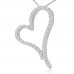 1.30 ct Round Cut Diamond Heart Shape Pendant Necklace (G Color SI-1 Clarity) in 14 kt White Gold 1.30 ct Round Cut Diamond Heart Shape Pendant Necklace (G Color SI-1 Clarity) in 14 kt White Gold